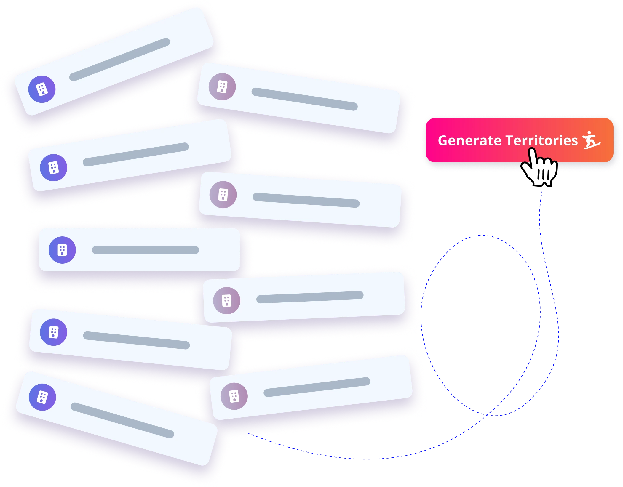 BoogieBoard dynamic territory rebalancing dashboard displaying real-time conflict-free adjustments to account hierarchies during mergers, reorganizations, and corporate structure changes with preview capabilities